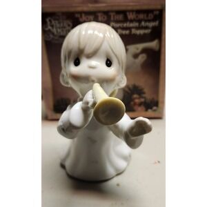 Precious Moments "Joy To The World" Porcelain Angel Tree Topper Christmas Decor